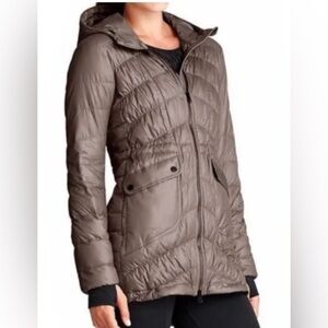 Athleta Goose Down Jacket Coat – Grey – XXS – Lightly Worn